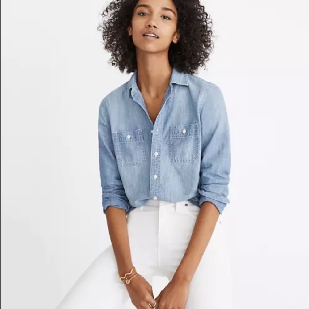 Madewell Chambray Classic Ex-Boyfriend Shirt